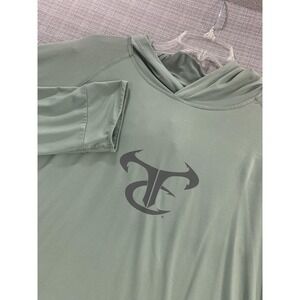 TrueTimber Mens Large Green Performance Sun Hoodie UPF Fishing Shirt